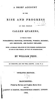 Tapa de A Brief Account of the Rise and Progress of the People Called Quakers: In ..