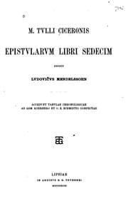 Tapa de M. Tulli Ciceronis Epistularum libri sedecim
