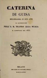 Tapa de Caterina di Guisa