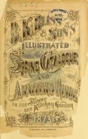 Tapa de B.K. Bliss and Son's illustrated spring catalogue and amateur's guide to the flower and kitchen garden