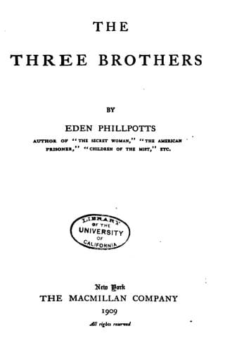 Tapa de The three brothers