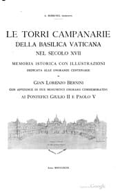 Tapa de Le torri campanarie della Basilica Vaticana nel secolo XVII