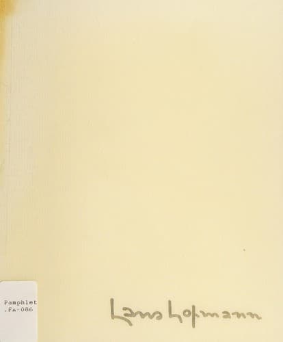 Tapa de Hans Jofmann, 1880-1966