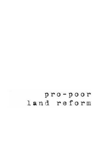 Tapa de Pro-poor land reform