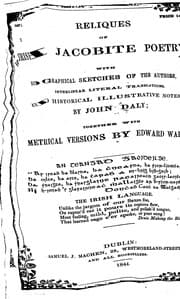 Tapa de Reliques of Irish Jacobite poetry;