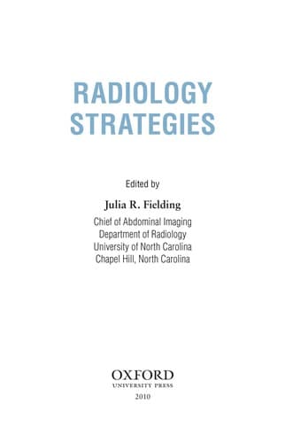 Tapa de Radiology strategies