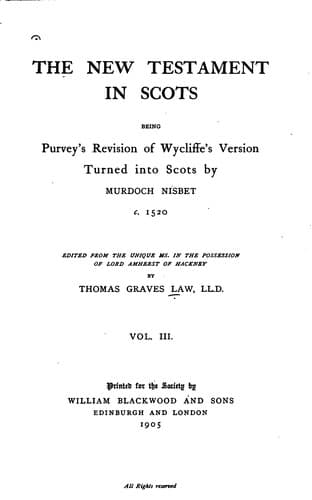 Tapa de The New Testament in Scots