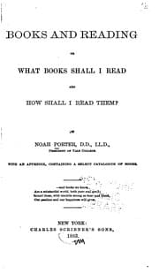 Tapa de Books and Reading: Or, What Books Shall I Read and how Shall I Read Them? With an Appendix ..