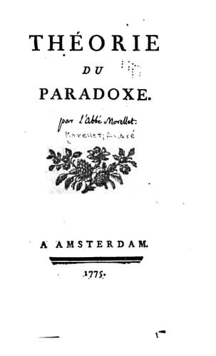 Tapa de Théorie du paradoxe.