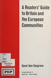 Tapa de A readers' guide to Britain and the European communities
