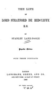 Tapa de The Life of Lord Stratford de Redcliffe