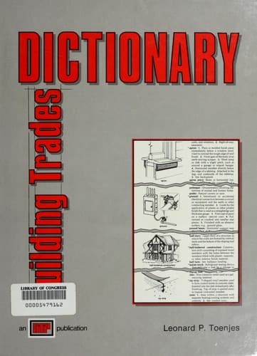 Tapa de Building trades dictionary