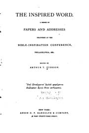 Tapa de The Inspired Word: A Series of Papers and Addresses Delivered at the Bible ..