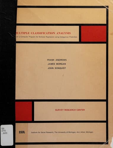Tapa de Multiple classification analysis