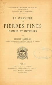 Tapa de La gravure en pierres fines