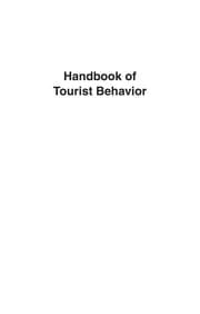 Tapa de Handbook of tourist behavior