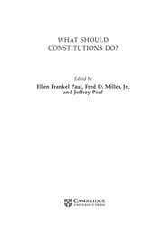 Tapa de What should constitutions do?