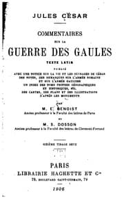 Tapa de Commentaires sur la Guerre des Gaules. Texte latin..