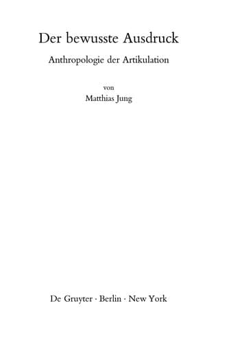 Tapa de Der bewusste Ausdruck