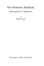 Tapa de Der bewusste Ausdruck