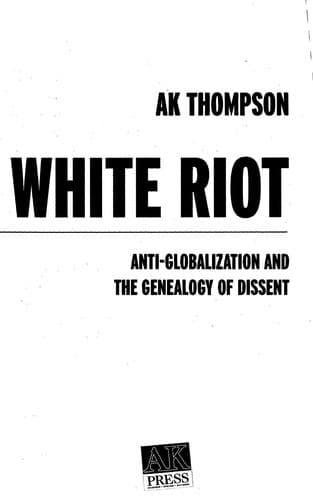Tapa de Black bloc, white riot