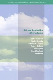 Tapa de Art and aesthetics after Adorno