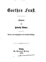 Tapa de Goethes Faust: Erster[-zweiter] Theil