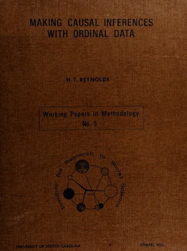Tapa de Making causal inferences with ordinal data