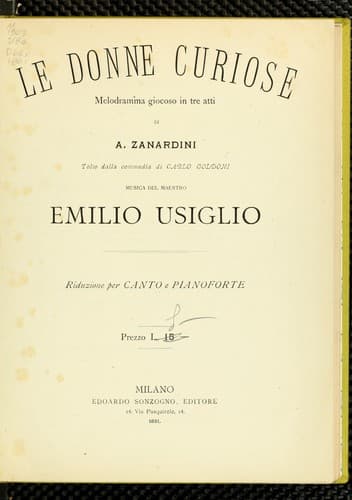Tapa de Le donne curiose