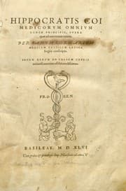 Tapa de Hippocratis coi medicorum omnium longe principis, opera quae ad nos extant omnia