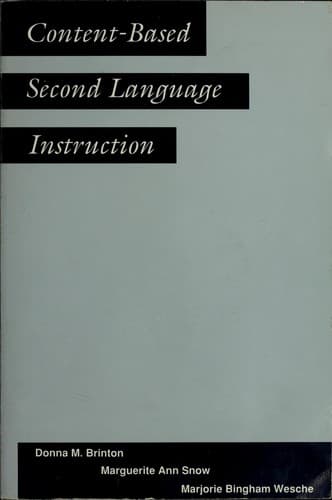 Tapa de Content-based second language instruction