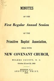 Tapa de Minutes of the ... annual session of the Primitive Baptist Association