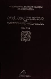 Tapa de Cata logo colectivo del patrimonio bibliogra fico Espan ol, siglo XVII