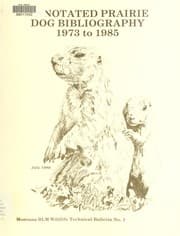 Tapa de Annotated prairie dog bibliography, 1973 to 1985