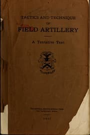 Tapa de Tactics and technique of field artillery