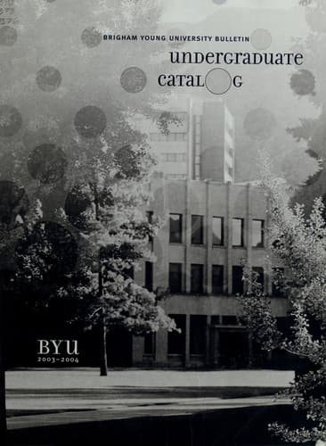 Tapa de Undergraduate catalog