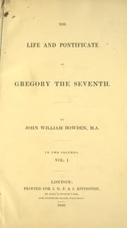 Tapa de The life and pontificate of Gregory the Seventh