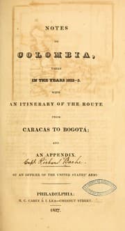Tapa de Notes on Colombia, taken in the years 1822-3