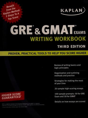 Tapa de Kaplan GRE & GMAT Exams Writing Workbook