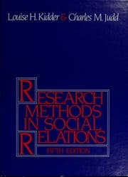 Tapa de Research methods in social relations