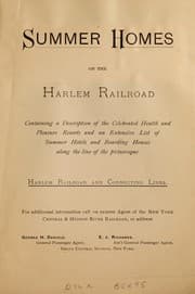 Tapa de Summer homes on the Harlem railroad