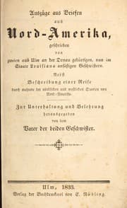 Tapa de Auszüge aus briefen aus Nord-Amerika