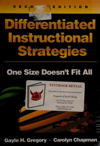 Tapa de Differentiated instructional strategies