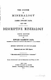 Tapa de The system of mineralogy of James Dwight Dana. 1837-1868