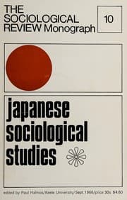 Tapa de Japanese sociological studies
