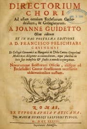 Tapa de Directorium chori ad usum omnium ecclesiarum cathedralium & collegiatarum ...