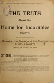 Tapa de The truth about the Home for Incurables