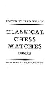 Tapa de Classical chess matches, 1907-1913