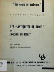 Tapa de Les Antiquitez de Rome de Joachim du Bellay