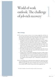 Tapa de World of work report 2010